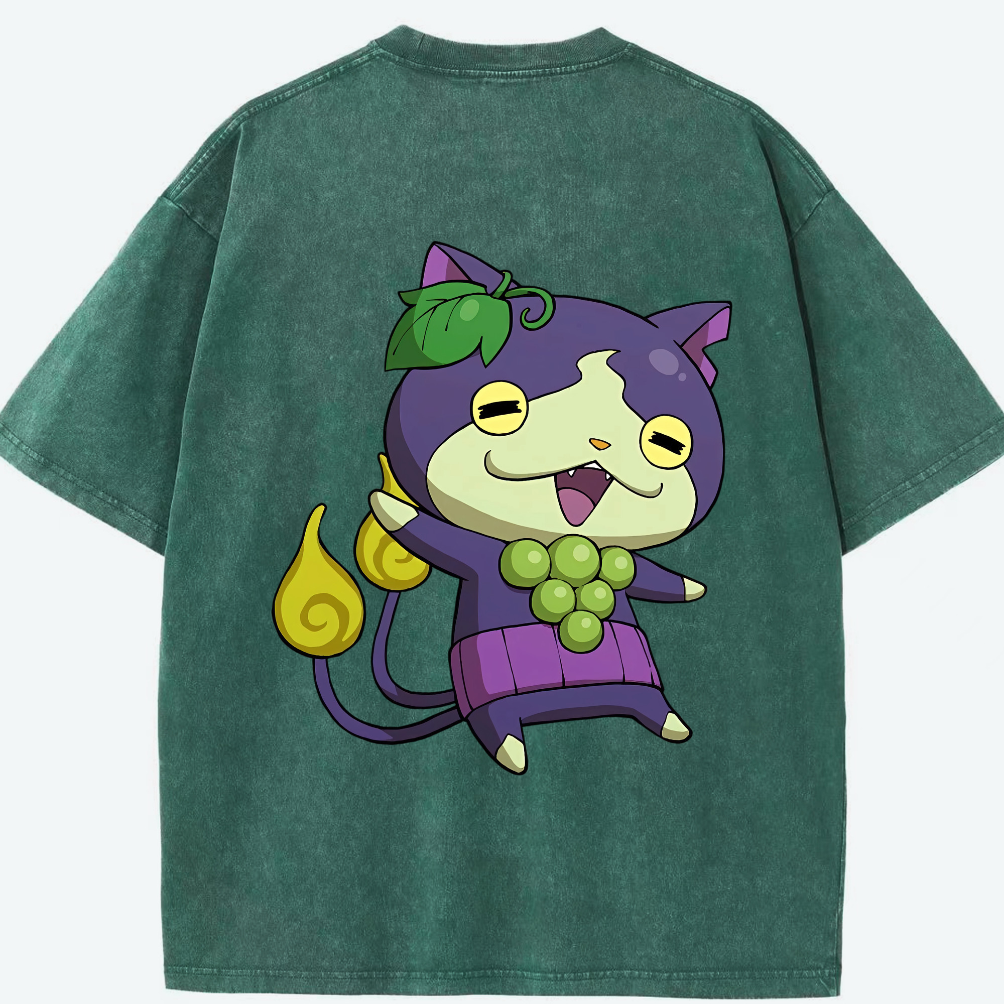 （画像用） 妖怪ウォッチ Yo-kai Watch 綿100% ヴィンテージ風 半袖Tシャツ（背面プリント）